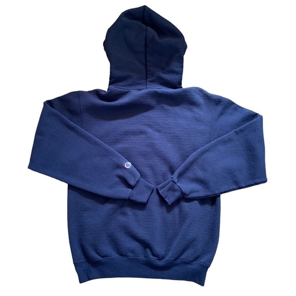 Vintage Yale University Champion Reverse Weave Navy Hoodie Sweatshirt Size Sm. - Picture 4 of 14